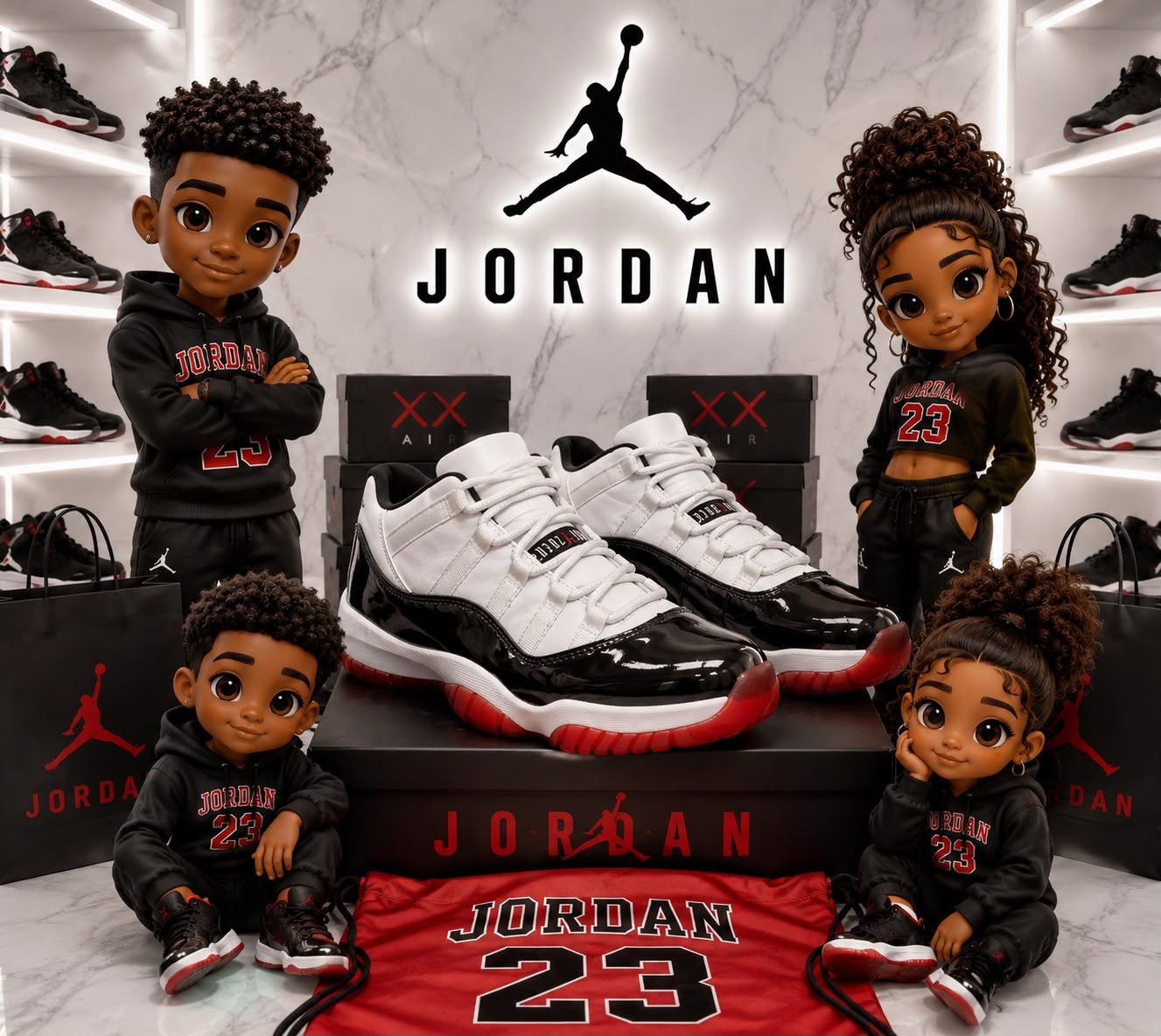 Air Jordan 11 Low 'Concord Bred' (o similar) — GZ STORE