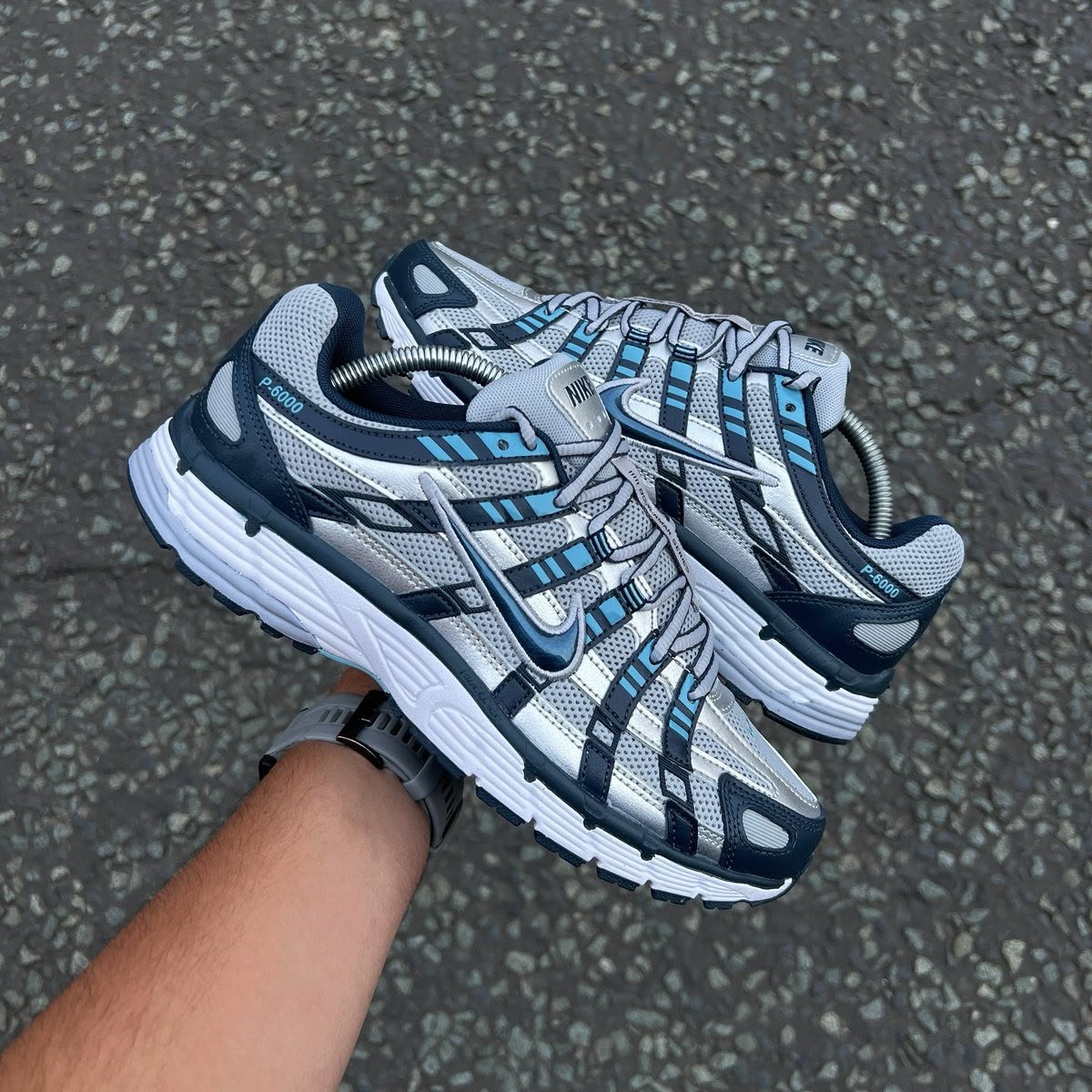 Nike P-6000 Plata / Azul Cielo — GZ STORE