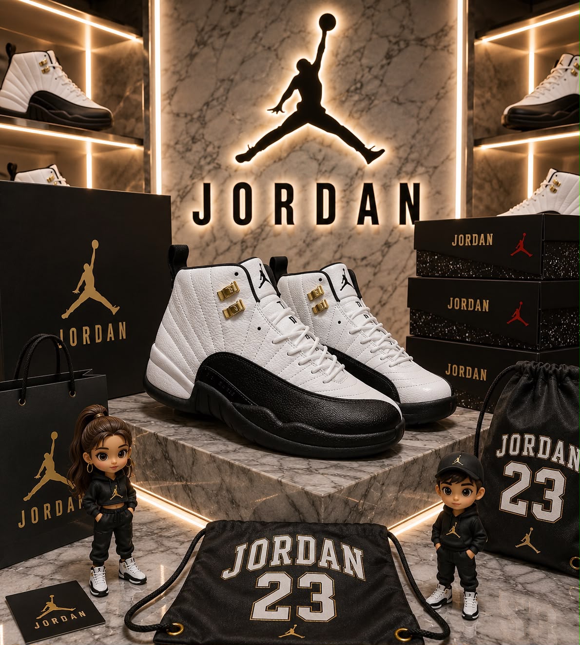 Air Jordan 12 Retro White Black — GZ STORE